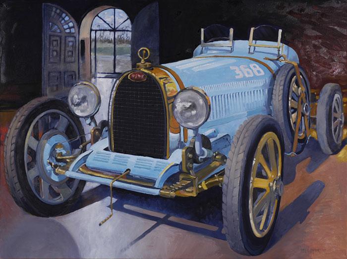 '25 Bugatti-Legend In Blue.jpg - '25 Bugatti: Legend In Blue 36"X48" $3,600